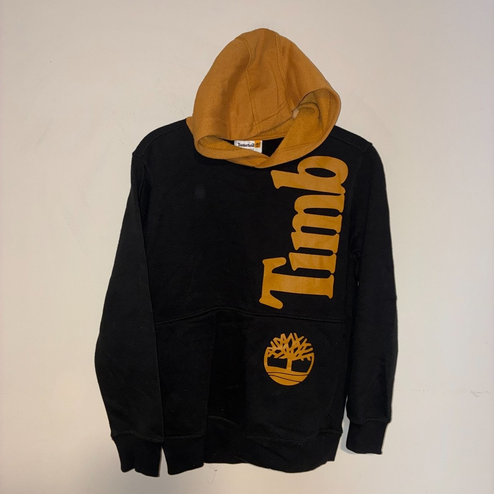 Boys Black and Tan Timberland Hoodie 10-12